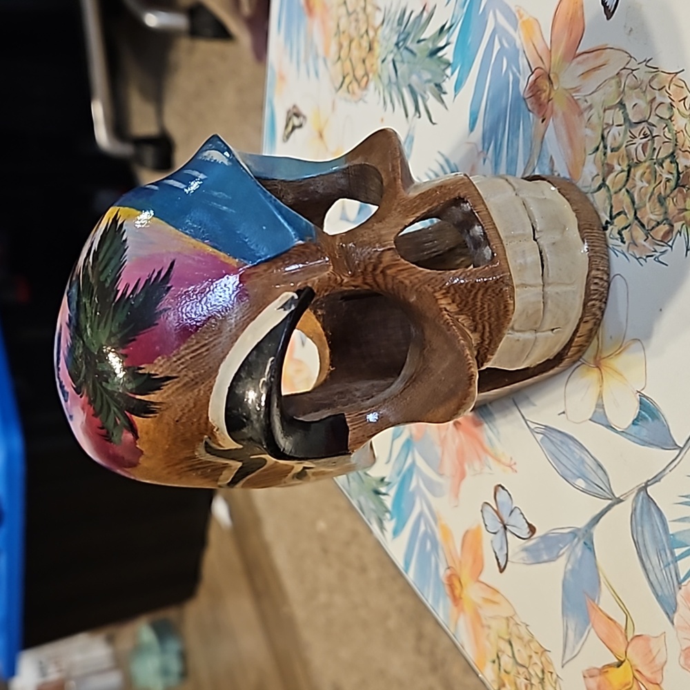 Wooden decorative Skull